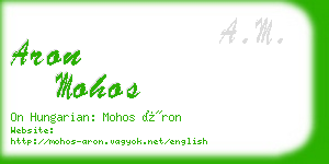 aron mohos business card